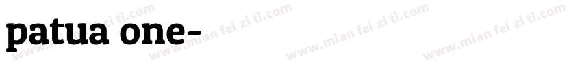 patua one字体转换